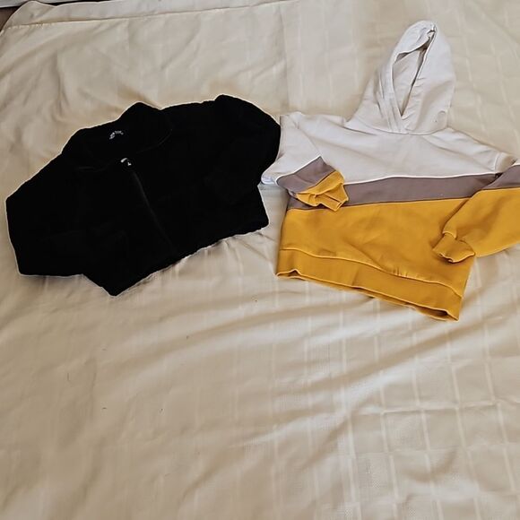 The North Face & Zara Girl's Bundle Fleece Zip-Up & Hoodie Sweater  Jacket 7/8 - Picture 2 of 16